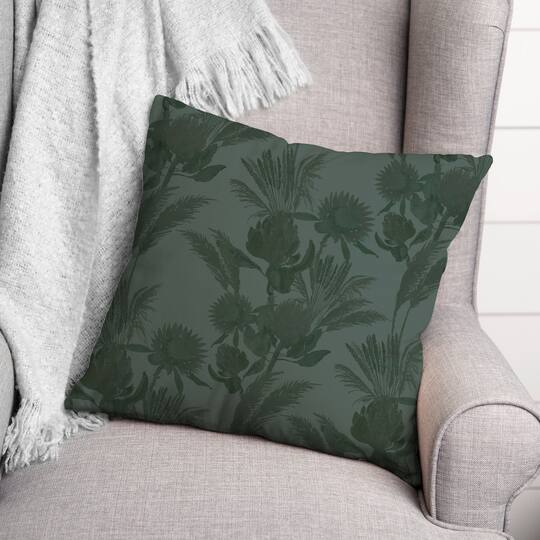Protea Blooms Throw Pillow